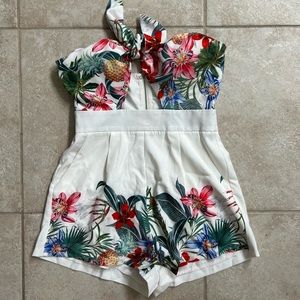 Hot Miami Styles strapless cut out romper